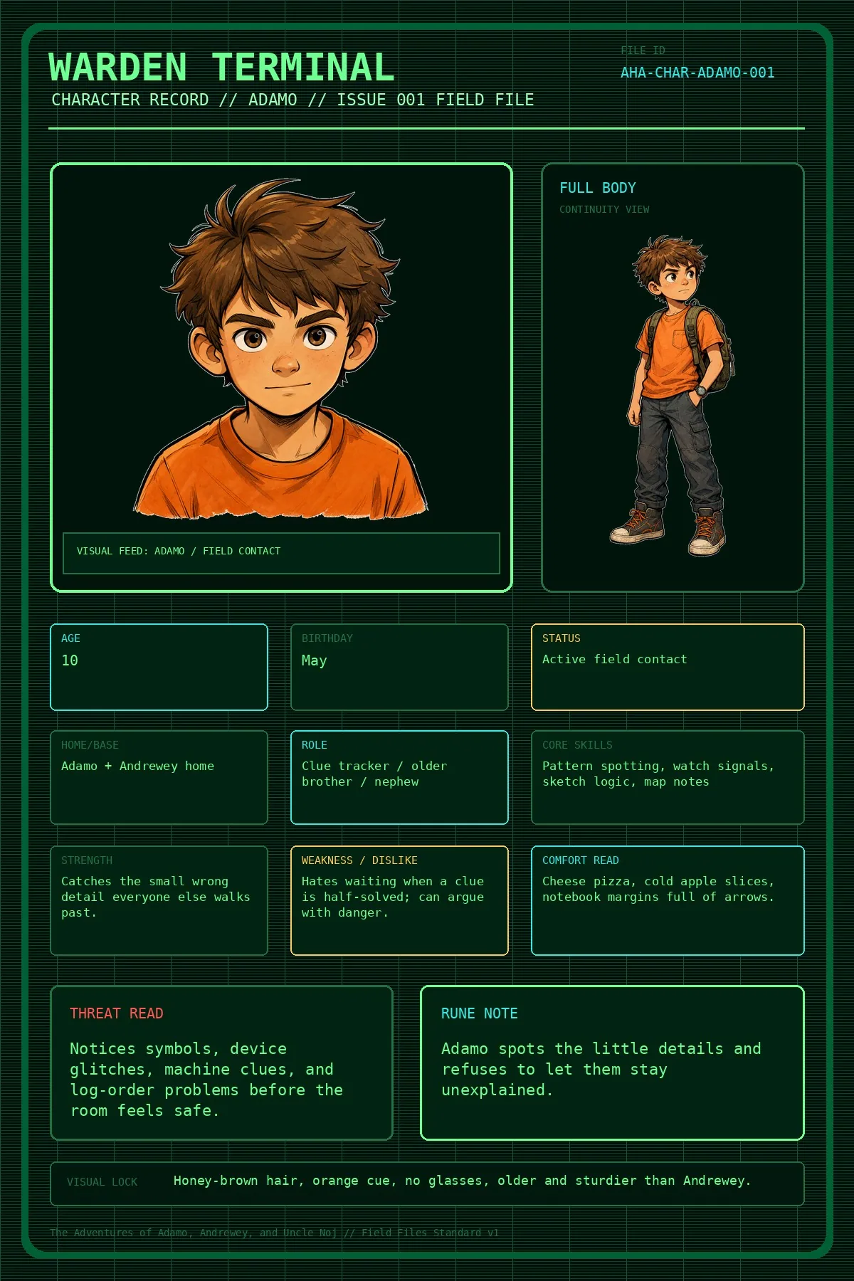 Issue 002 Warden Terminal: Adamo