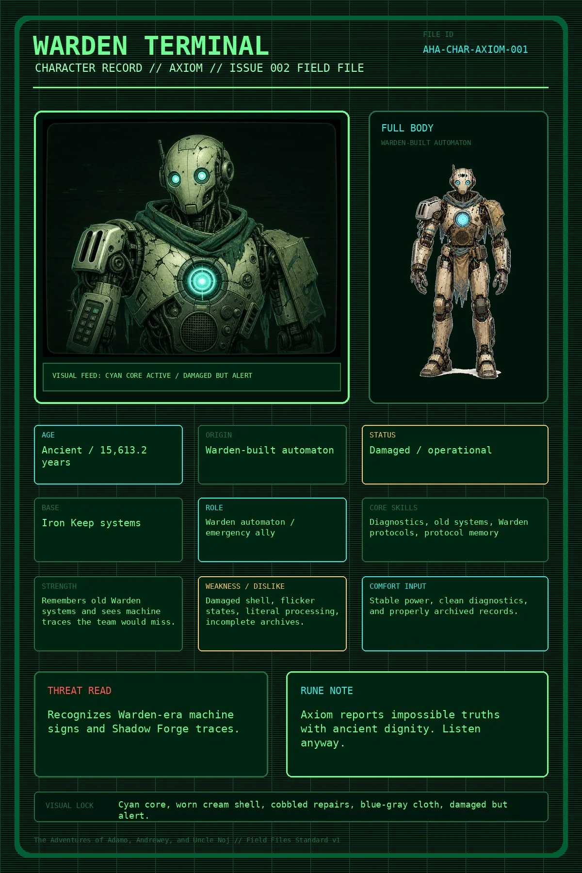 Issue 002 Warden Terminal: Axiom